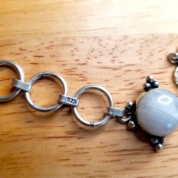 Moonstone Vintage Silver Bracelet - Picture 13 of 13
